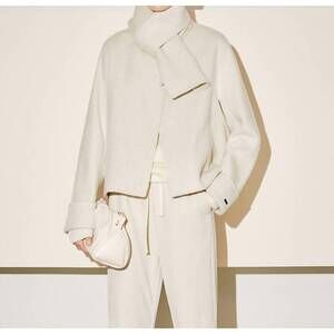 NEW MEILLEUR MOMENT women's scarf jacket in beige